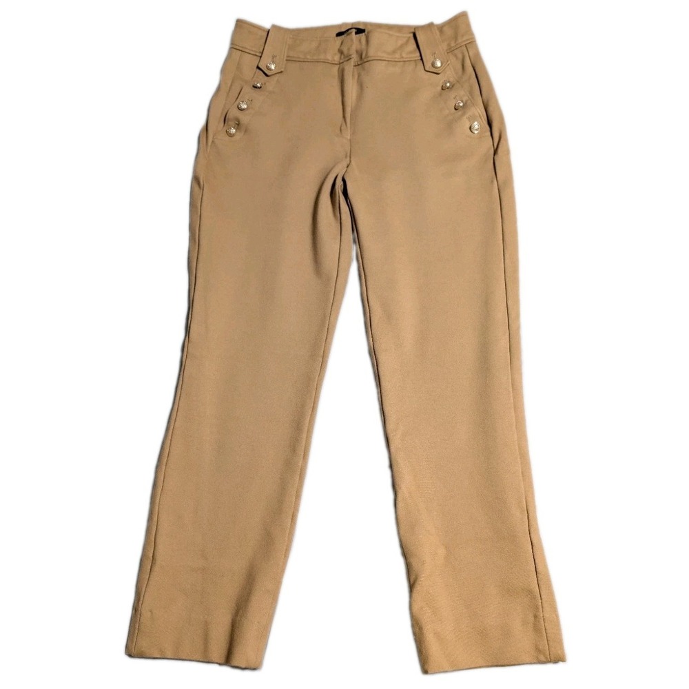 Quince Mariner Pants Womens M Roasted Pecan Ponte Straight Leg Stretch